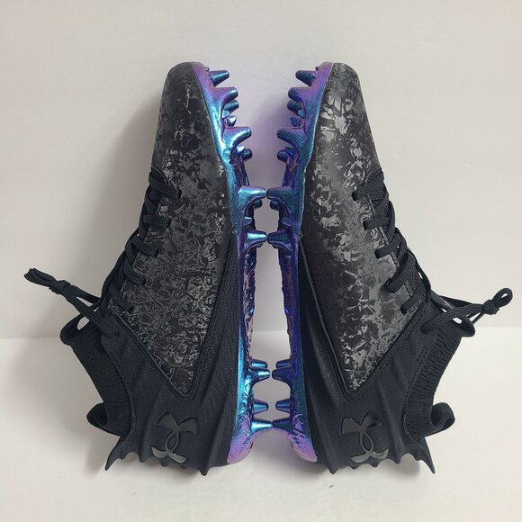 NEW Under Armour Blur Smoke Suede 2.0 Football Cleats 3027978-001 Size 13 Black main image 6